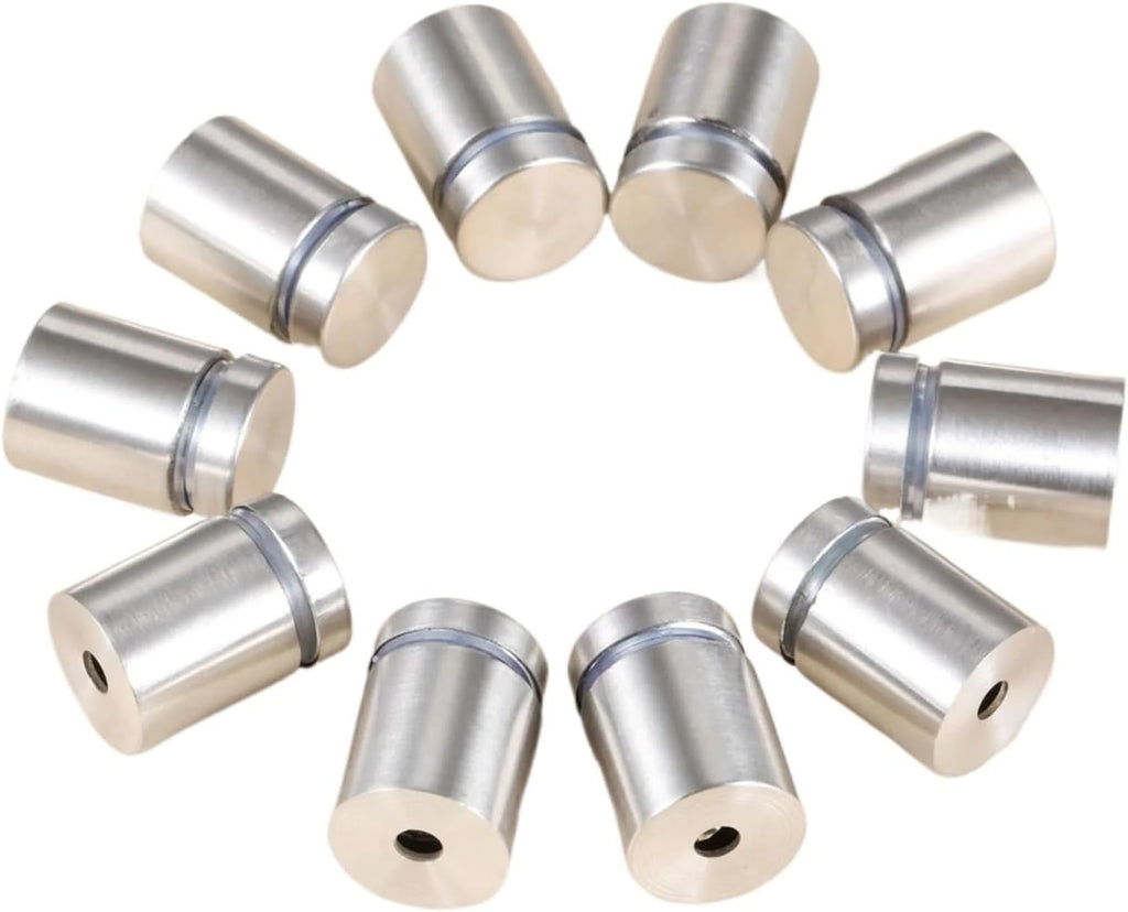 Standoff Fixings， 20Pcs Standoff Fixings,Stainless Steel Advertising Sign Standoff Screws Bolts Holder Advertisement Nails Mounts Screws 19x25mm