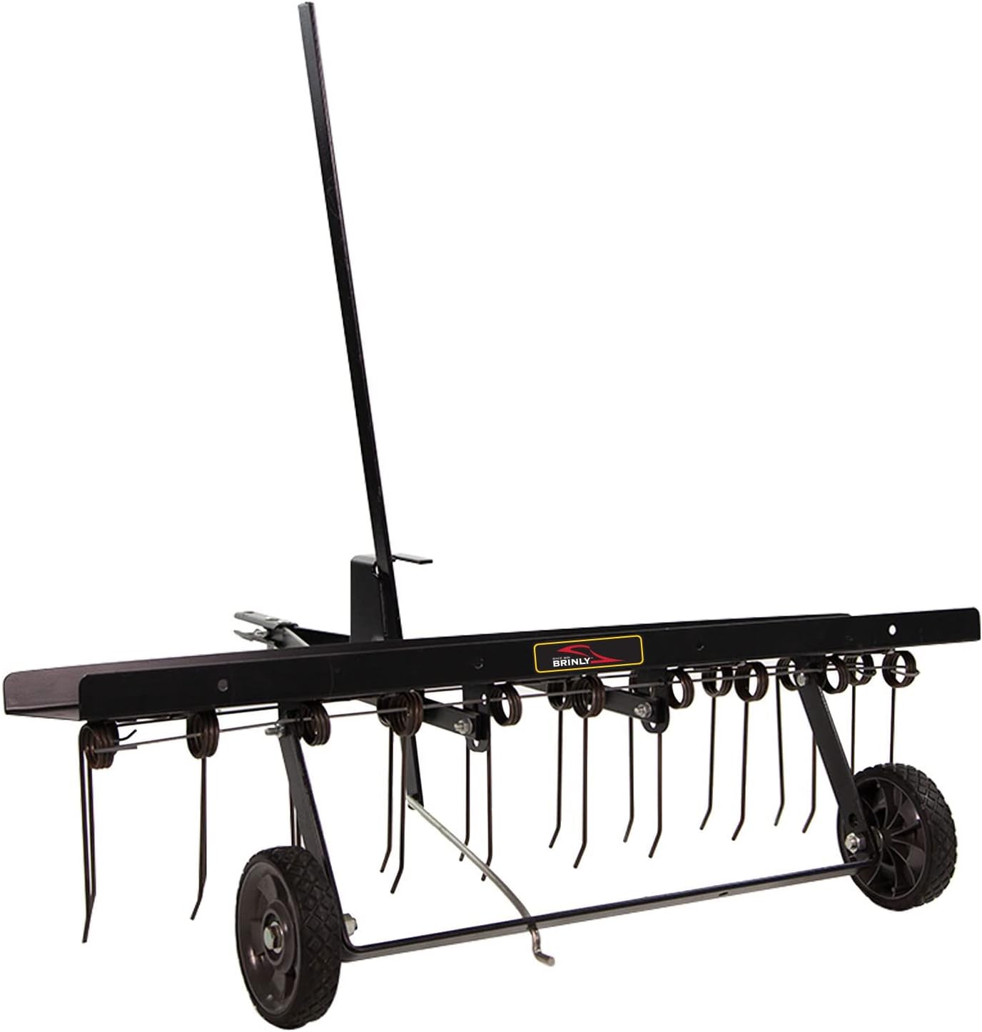 Brinly DT-402BH-A Tow Behind Dethatcher with Transport Mode, 40', Matte Black