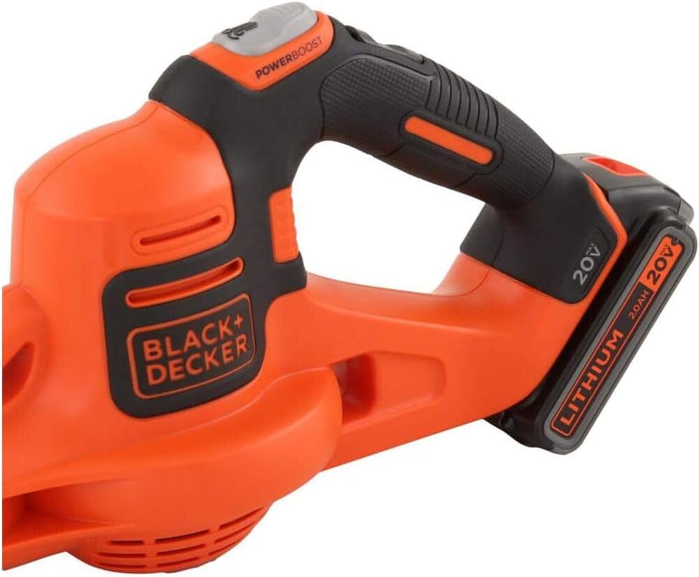 BLACK+DECKER 20V MAX* Cordless Sweeper with Power Boost, Leaf Blower with Battery and Charger (LSW321)