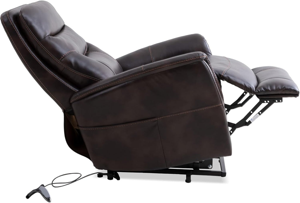 Parker Living Gemini - Truffle Power Lift Recliner Two Pack Adjustable Articulating Headrest Electric Reclining Chairs with 90% Polyester 10% PU Durable Upholstery