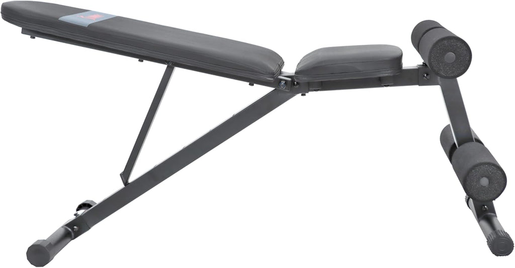 Sunny Health & Fitness Adjustable Weight Bench for Home Gym Strength Training, Incline/Decline, Multi-Position, High Weight Capacity
