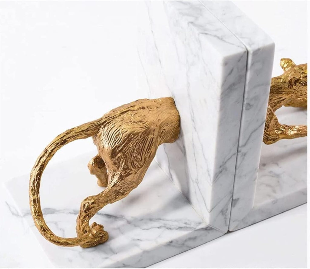 Bookends Creative Literary Book Ends Classic Bookends Personalized Bookend Modern Light Luxury Marble Office Decoration Reading Bookshelf Decor