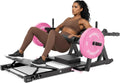 GMWD Hip Thrust Machine, 800LBS Plate-Loaded Glute Bridge Machine with Weight Holder, Heavy Duty Butt Exercise Equipment for Glute Muscles Building and Butt Shaping, Adjustable Footboard(R100LB