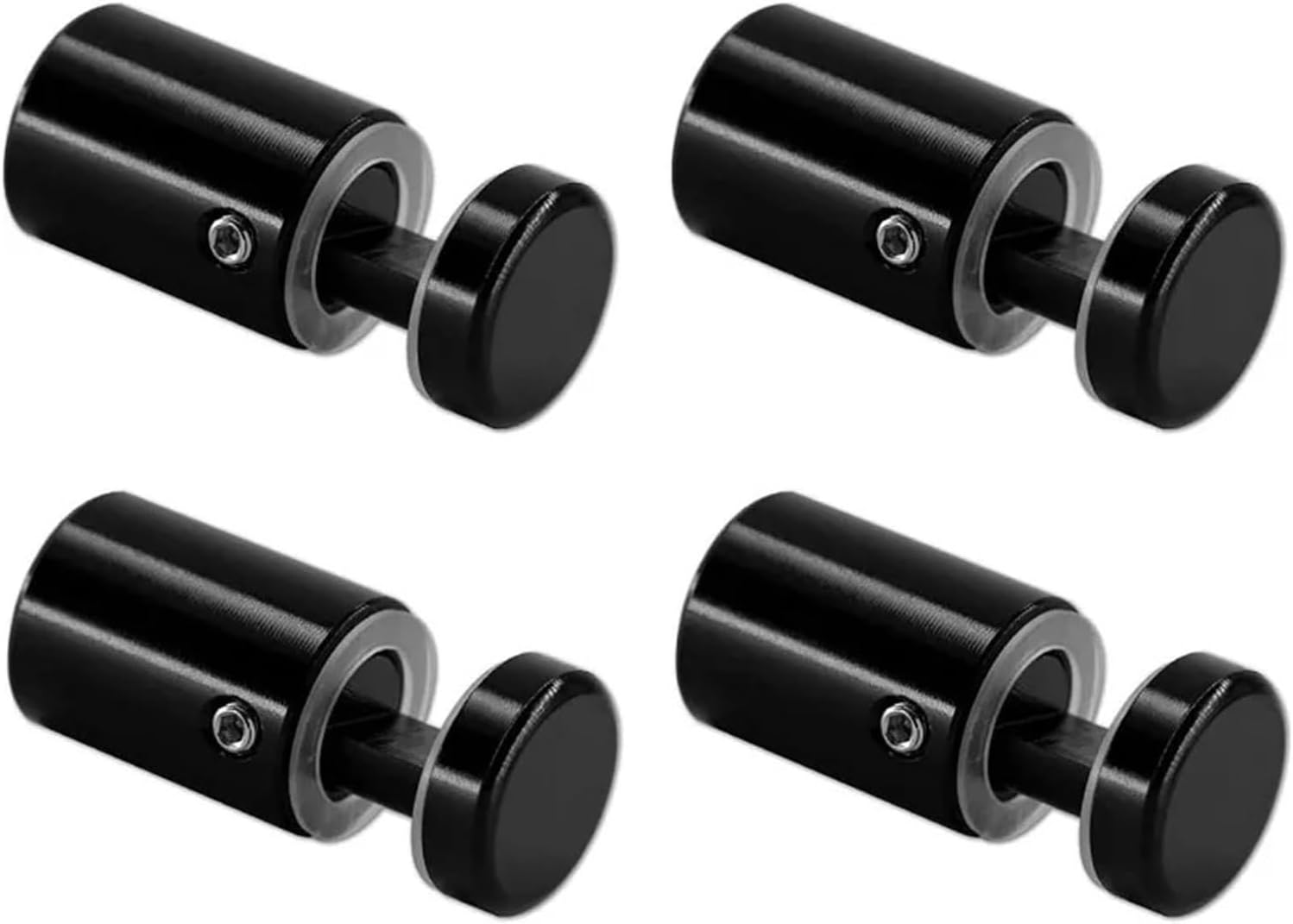 Side Clamp Standoffs 3/4' x 1', Edge Grip Sign Standoffs for Glass, Burglarproof Sign Standoff for Glasses