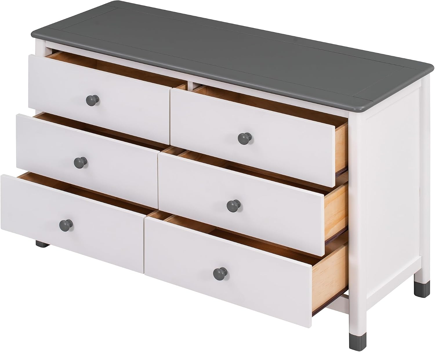 3-Pieces Bedroom Sets Full Size House Bed with Storage Headboard, Wooden Nightstand and Storage Dresser,Bed Frame