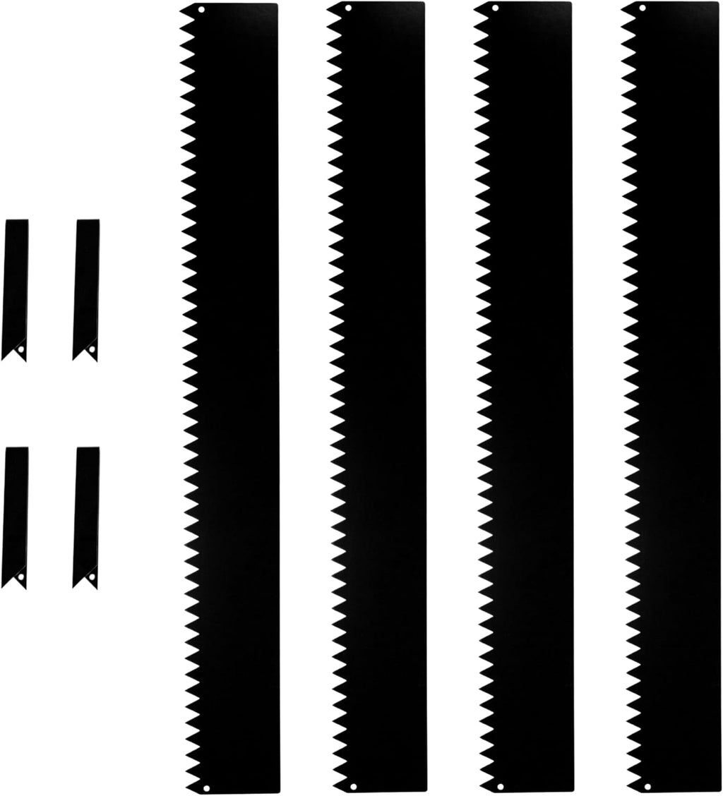 Tie Down 48 inch x 8 inch Metal Landscape Edging Kit, 4 Steel Plates & 4 Steel Connectors - 16 Total Linear feet, for Garden Edging Border, Flowerbeds & Paver Edge, Enhance Landscaping & Flower Beds