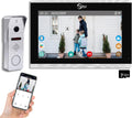 Wireless Video Doorbell Intercom System Doorbell with Camera,10 inch Touch Monitor 1080P Video Entry Doorphone TUYA IP Wired Video Door Phone for Home Villa Apartment (1 Bell+10 inch)