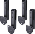 Glass Railing Clamp Stainless Steel Glass Clamp Pool Fence Balustrade, Side Mounted Staircase Glass Bracket, Balcony Garden Deck Standoff Fixing Clip,Black,4 Pack