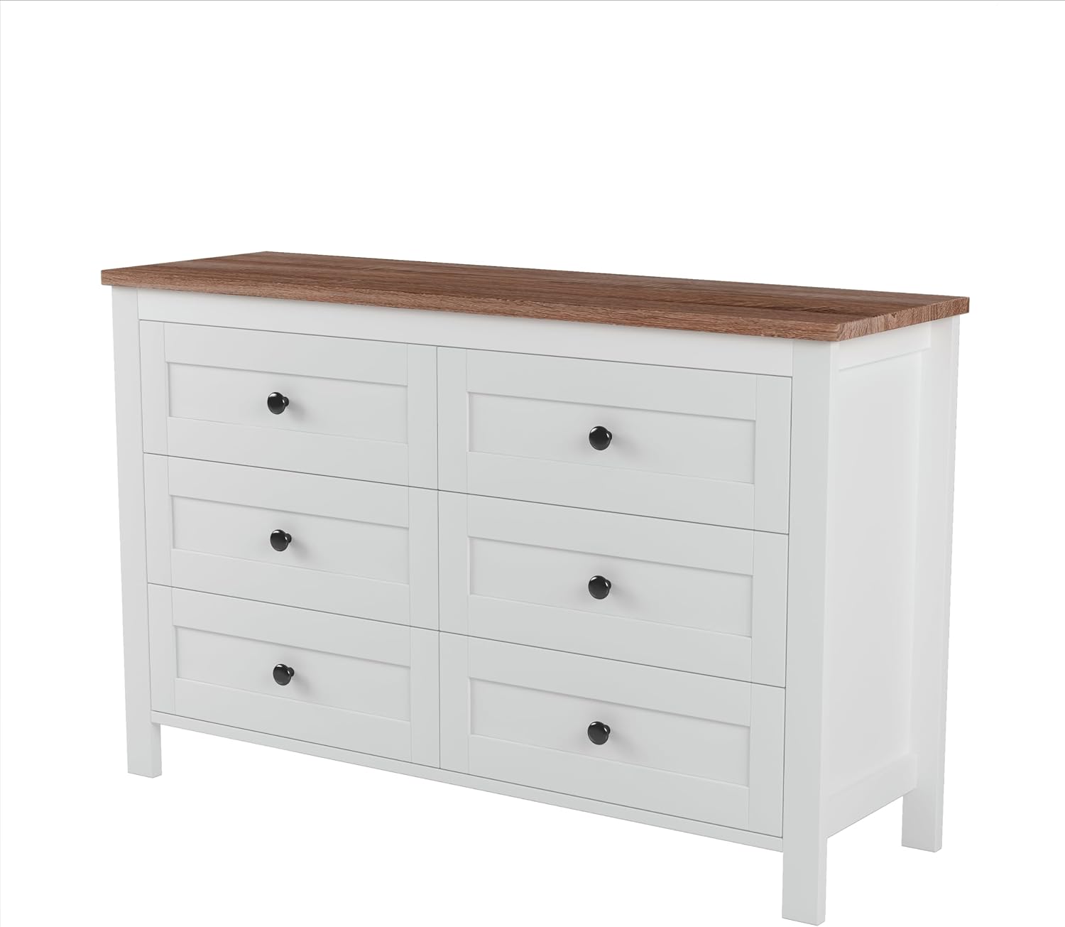 3 s Bedroom Sets Full Size Platform Bed with Double Sliding Door Storage Headboard and Charging Station, Storage Nightstand and Dresser, White+Brown