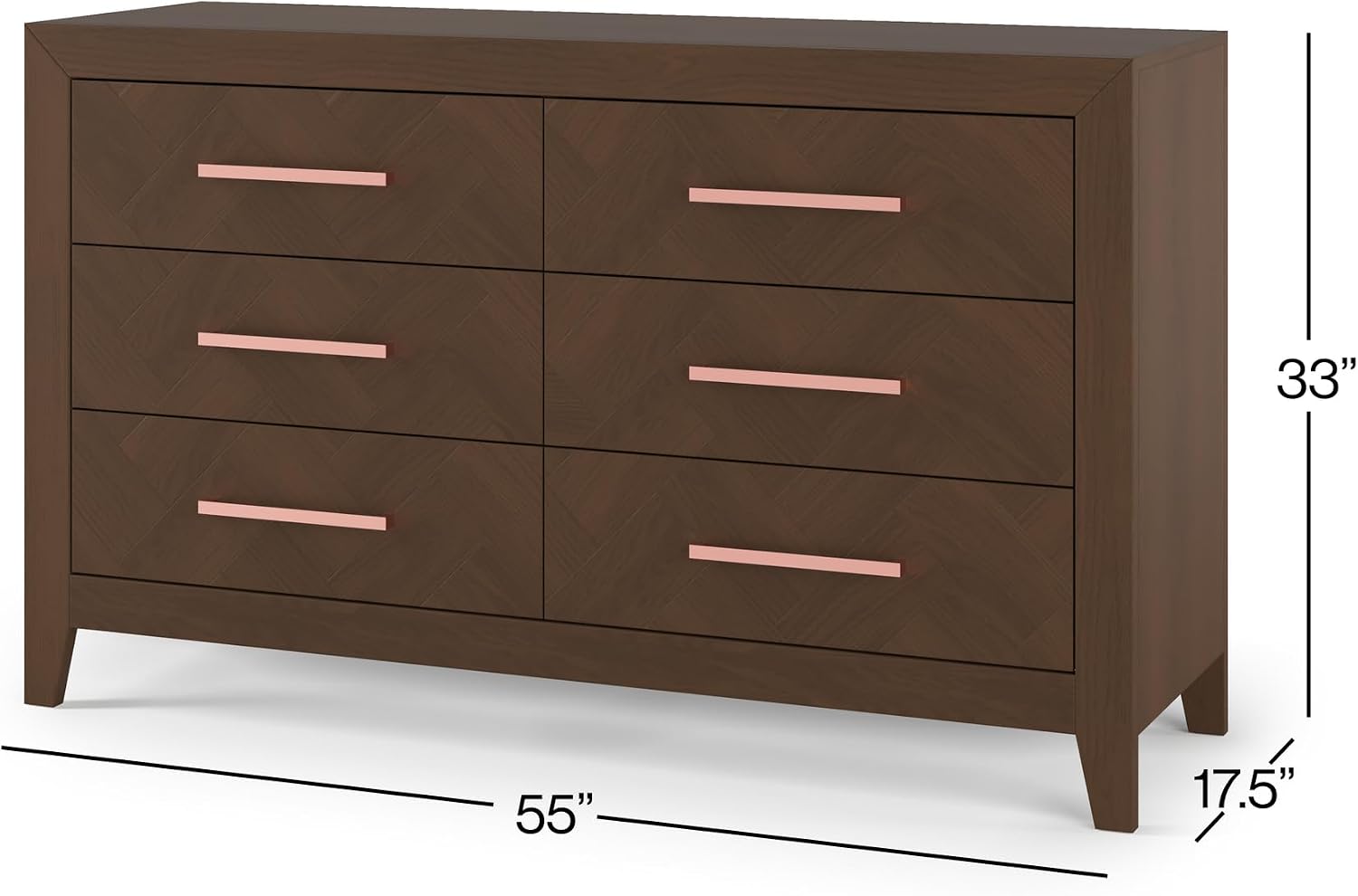 Child Craft Kieran Crib, Double Dresser and Chest Nursery Set, 3-Piece, Includes 4-in-1 Convertible Crib, Dresser and Chest, Grows with Your Baby (Toasted Chestnut)