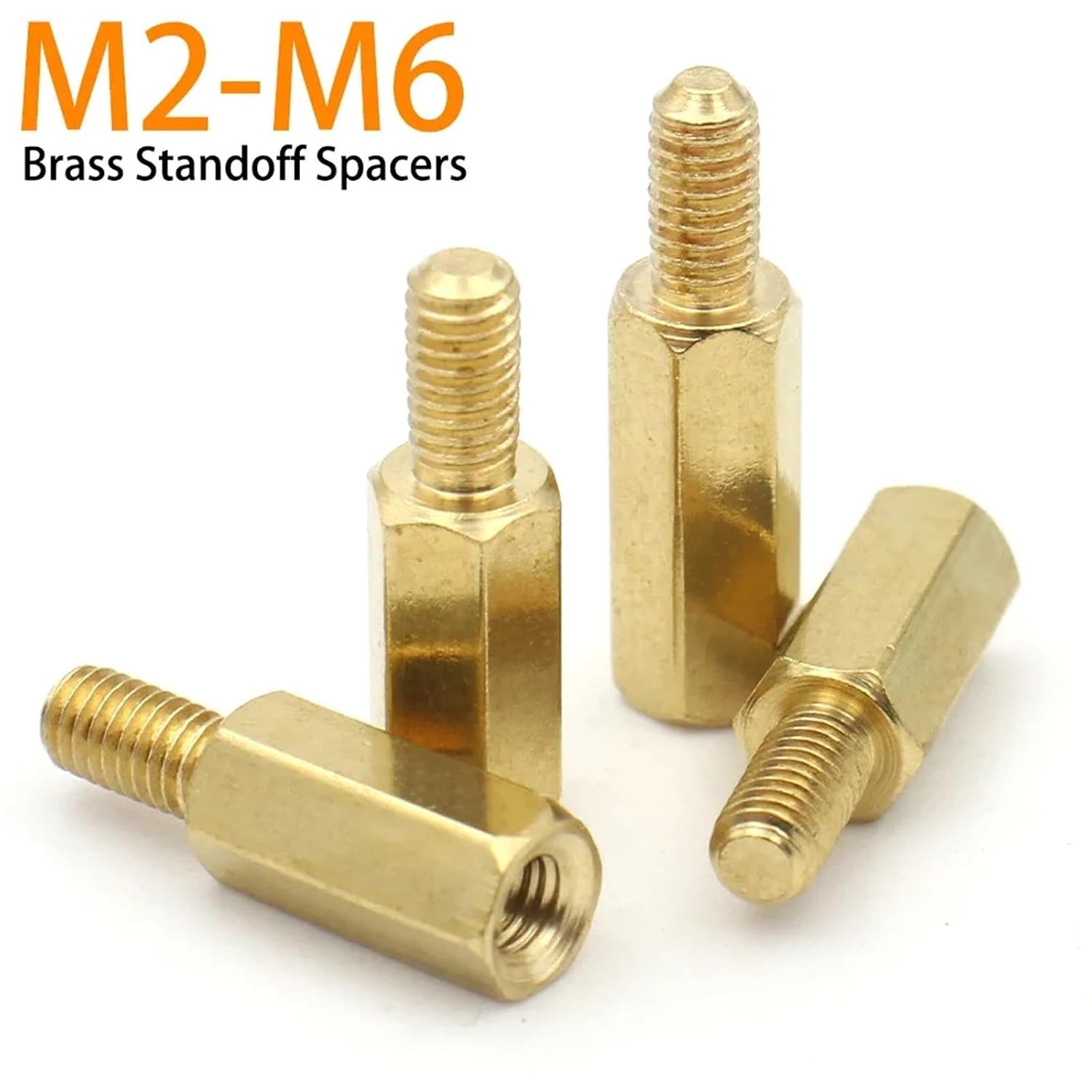 M2 M2.5 M3 M4 M5 M6 Male to Female Brass Spacer Long Hexagonal Brass PCB Standoff Spacers(95mm)