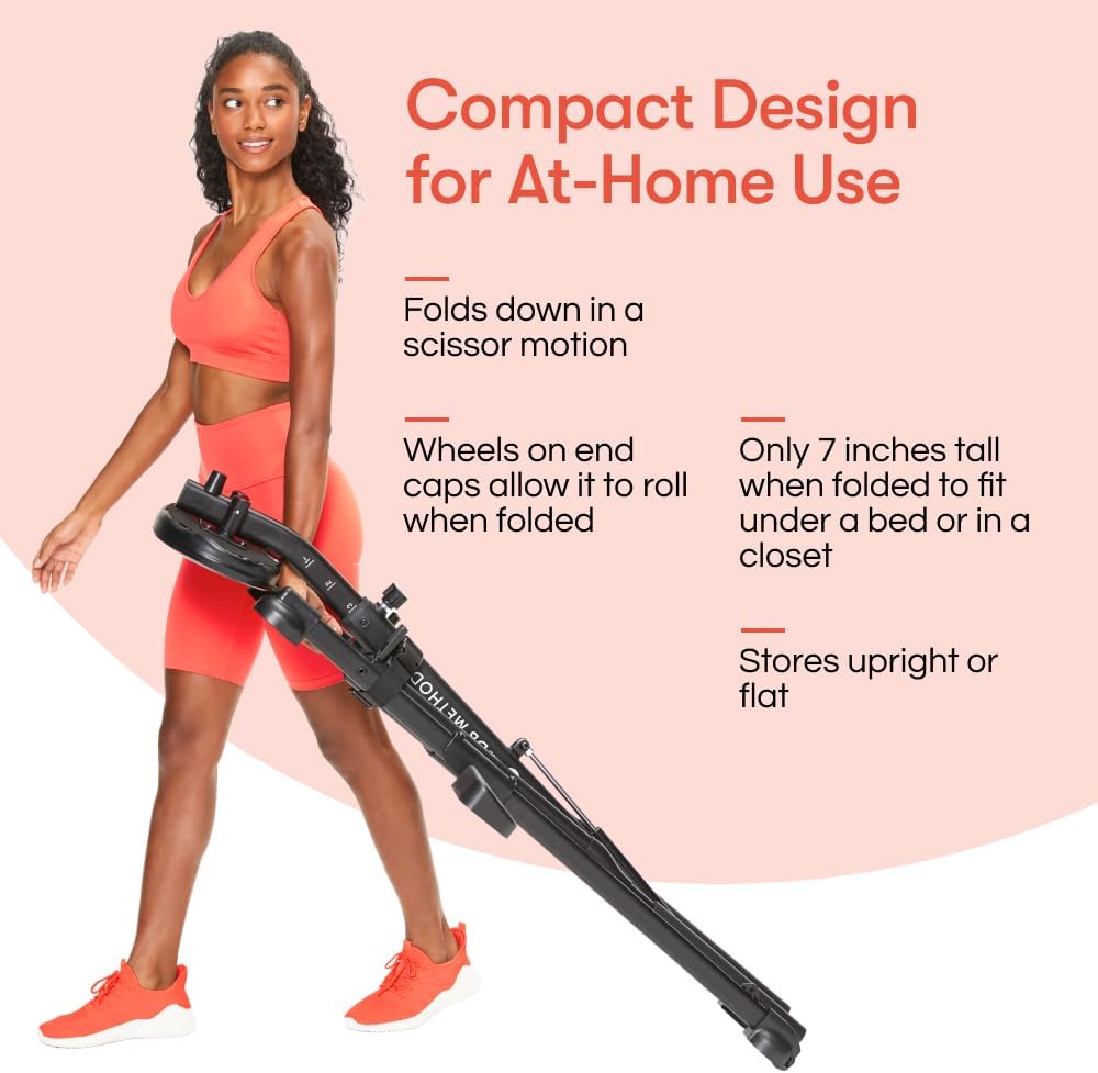 The DB Method Squat Machine, Workout Equipment for Home Gym, Exercise Leg and Glutes, Low Impact Lower Body Fitness Workouts, Training for Total-Body, Easy Setup, Foldable for Storage