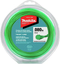 Makita T-03866 Twisted Trimmer Line, 0.080', Green, 175', 1/2 lbs. (Pack of 12)