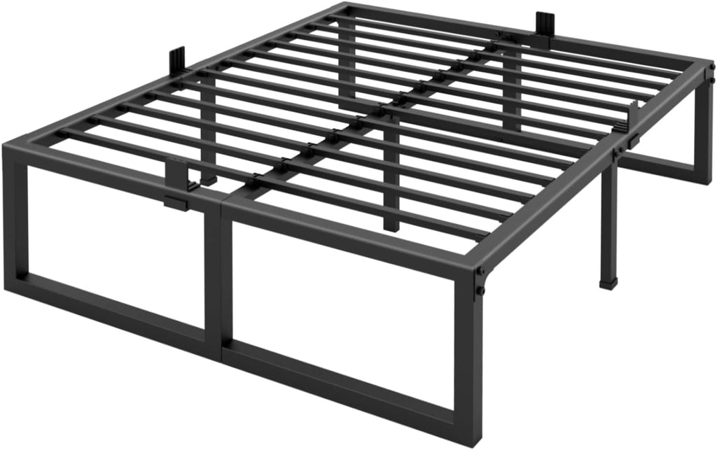 Yitong Angel California King Bed Frame, 18 Inch High 3500 lbs Metal Platform, Mattress Foundation with Steel Slat Support/No Box Spring Needed/Noise Free/Non-Slip/Easy Assembly