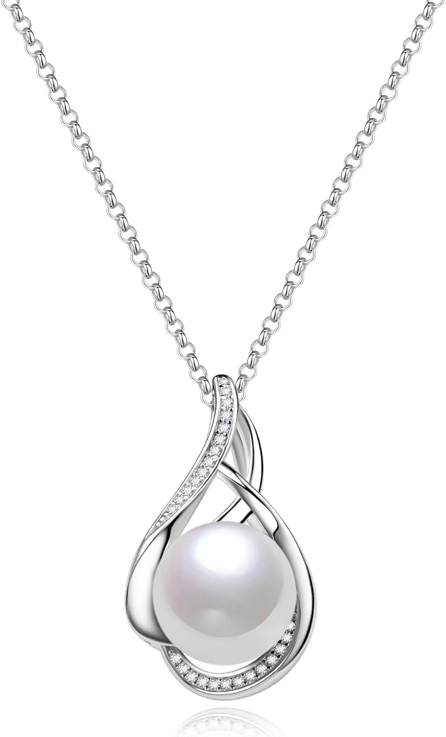 FANCIME Gift for Women Wife Natural Tahitian Pearl Necklace Sterling Silver Mysterious Ocean Treasure 10-12MM Black Pearl Luxury Jewelry Gift for Women, Mother, Wife, 16'+2' Adjustable