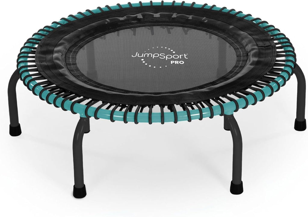 JumpSport 350 PRO 39 Inch Fitness Trampoline Indoor Rebounder Cardio Workout Equipment 300 lb Capacity