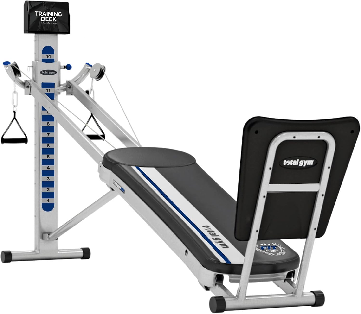 Total Gym Full Body Workout Machine, FIT Home Exercise Equipment with 12 Resistance Levels - Adjustable and Portable Fitness System for Weight and Muscle Training