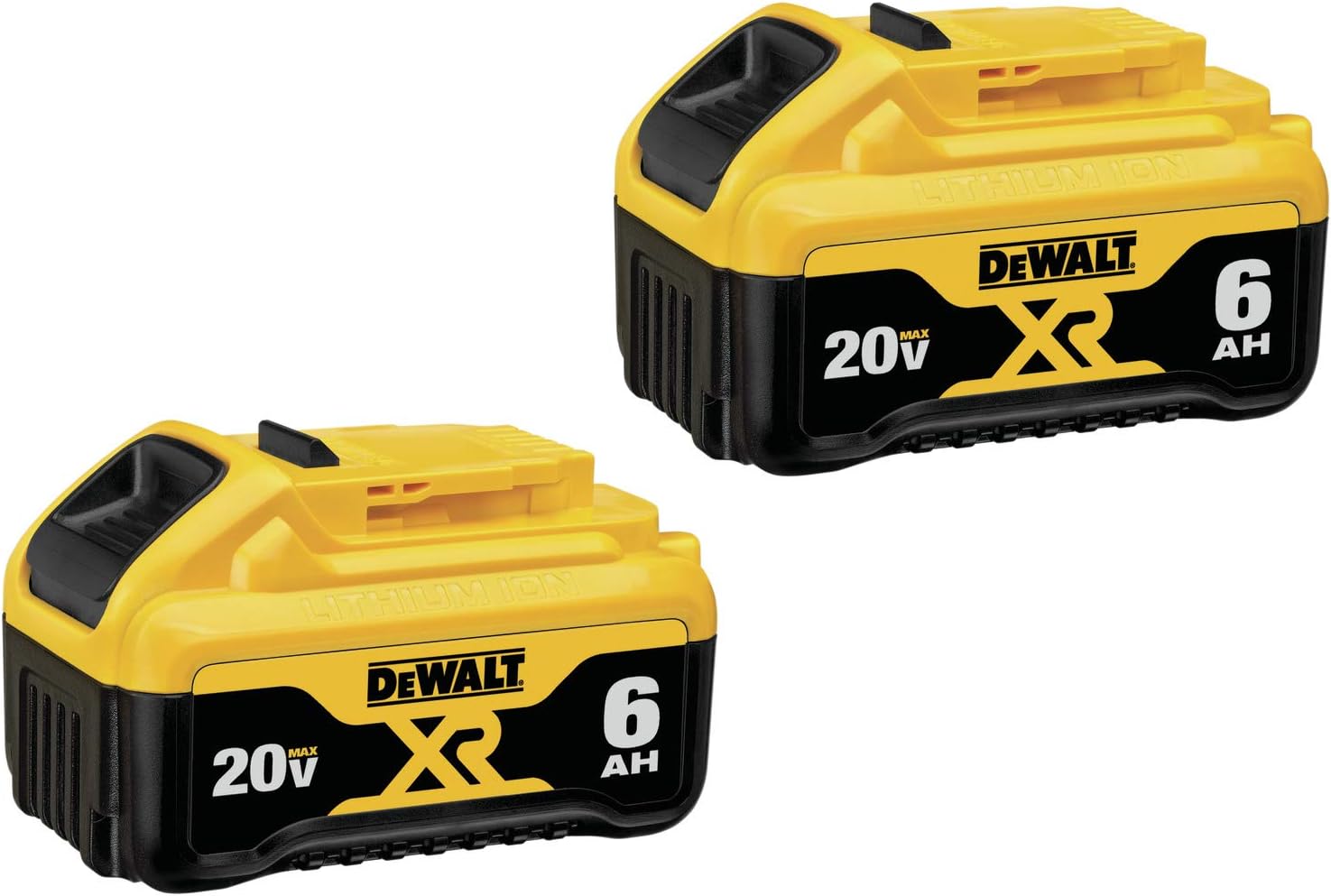 DEWALT (DCB206-2) 20V MAX Battery, Premium 6.0Ah Double Pack & FLEXVOLT 20V MAX* Charger, Rapid Charge (DCB118)
