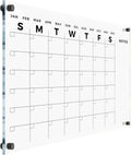 Acrylic Wall Premium Calendar with Black Hardware - Monthly and Weekly Board Family Planner - Dry Erase Calendar Family Calendar - Marker (Black Standoff, 36'x24' (Large))