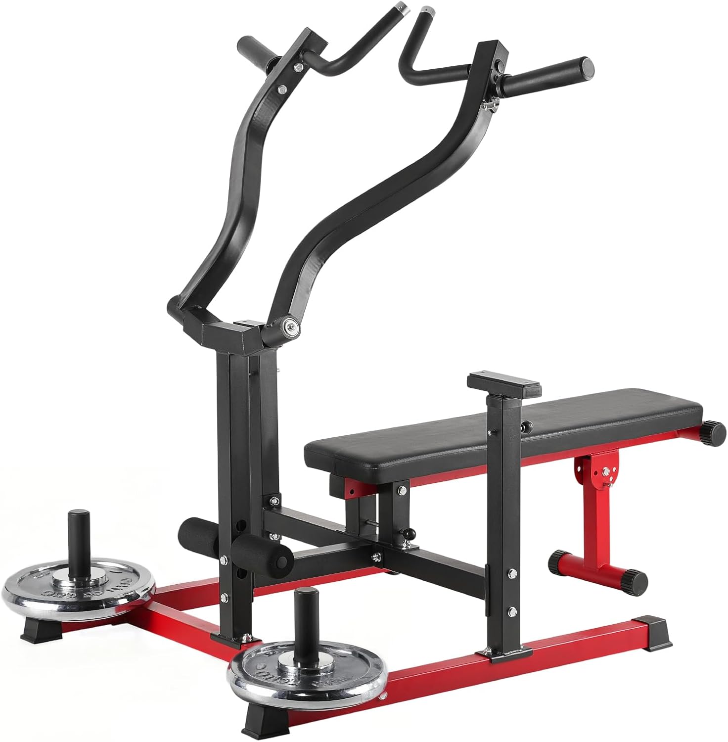 VEVOR Chest Press Machine, Bench Press Set, Adjustable Flat Incline Bench with Independent Converging Arms, Upper Chest Equipment, Fitness Home Gym Equipment Chest
