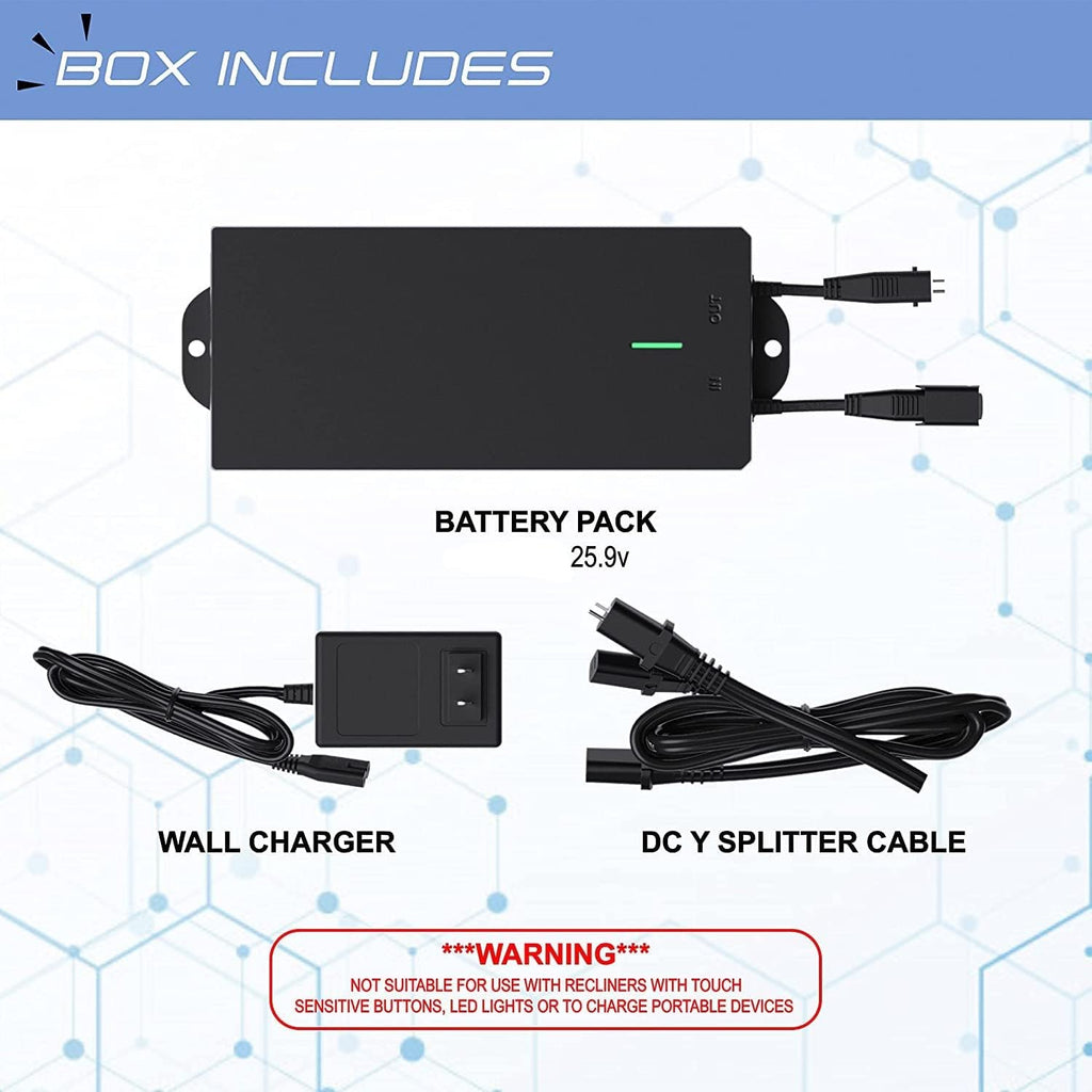 Battery Pack for Recliner Furniture 4000mAh High Capacity Rechargeable
