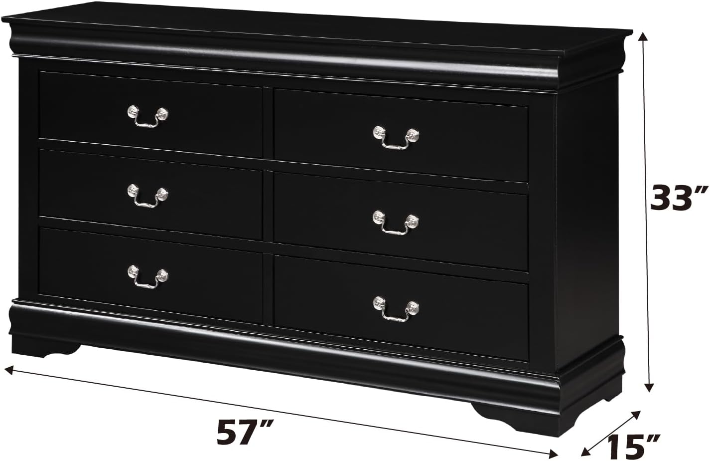 Black 4PCS Bedroom Set(E. King)