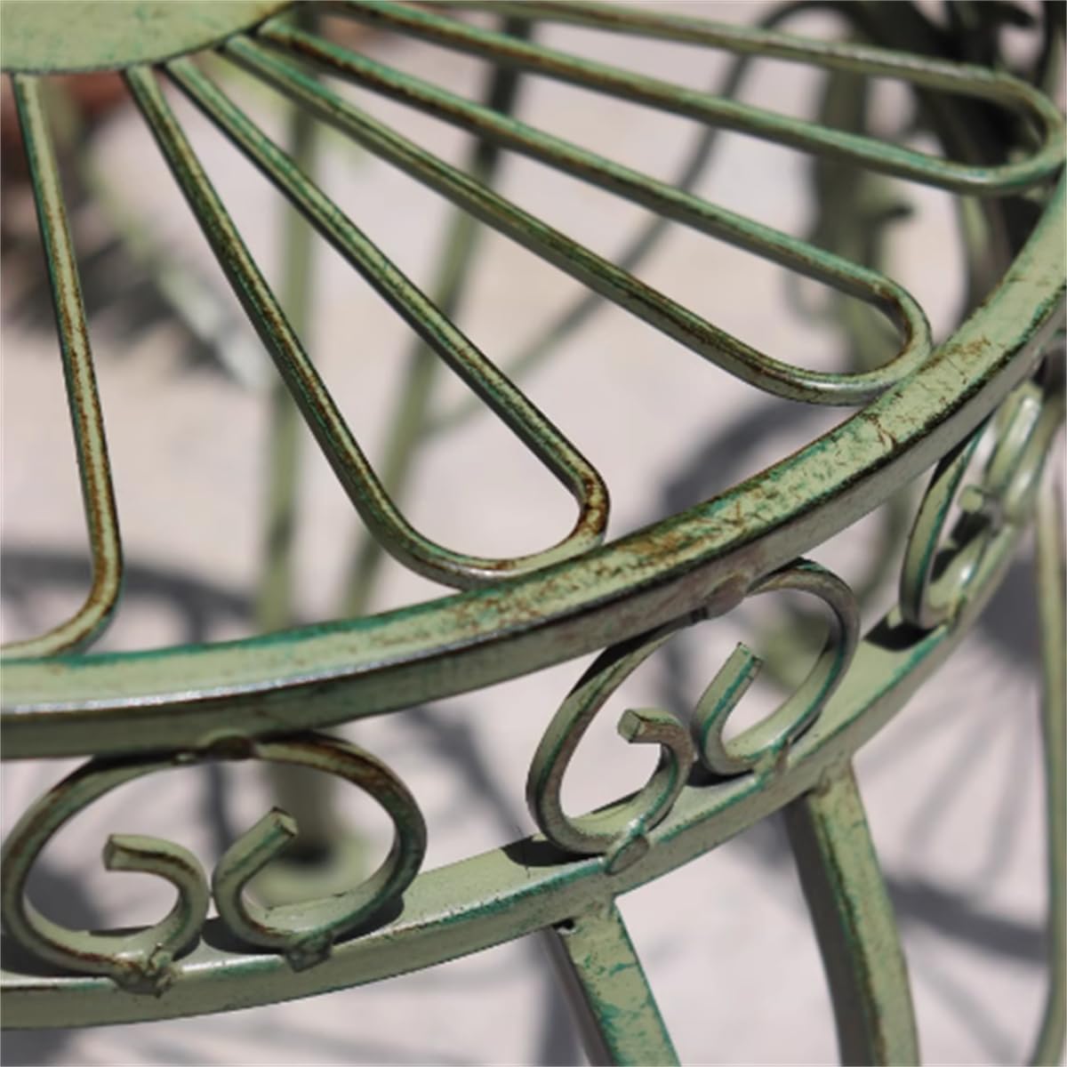 2Pcs Metal flower stand, Heavy Duty Plant Pot Shelf,Outdoor Garden Potting Bench Table,Iron Flower Pot Stands/rack,Outdoor/Indoor Plant Display Rack,for Home Garden Backyard Patio,Green
