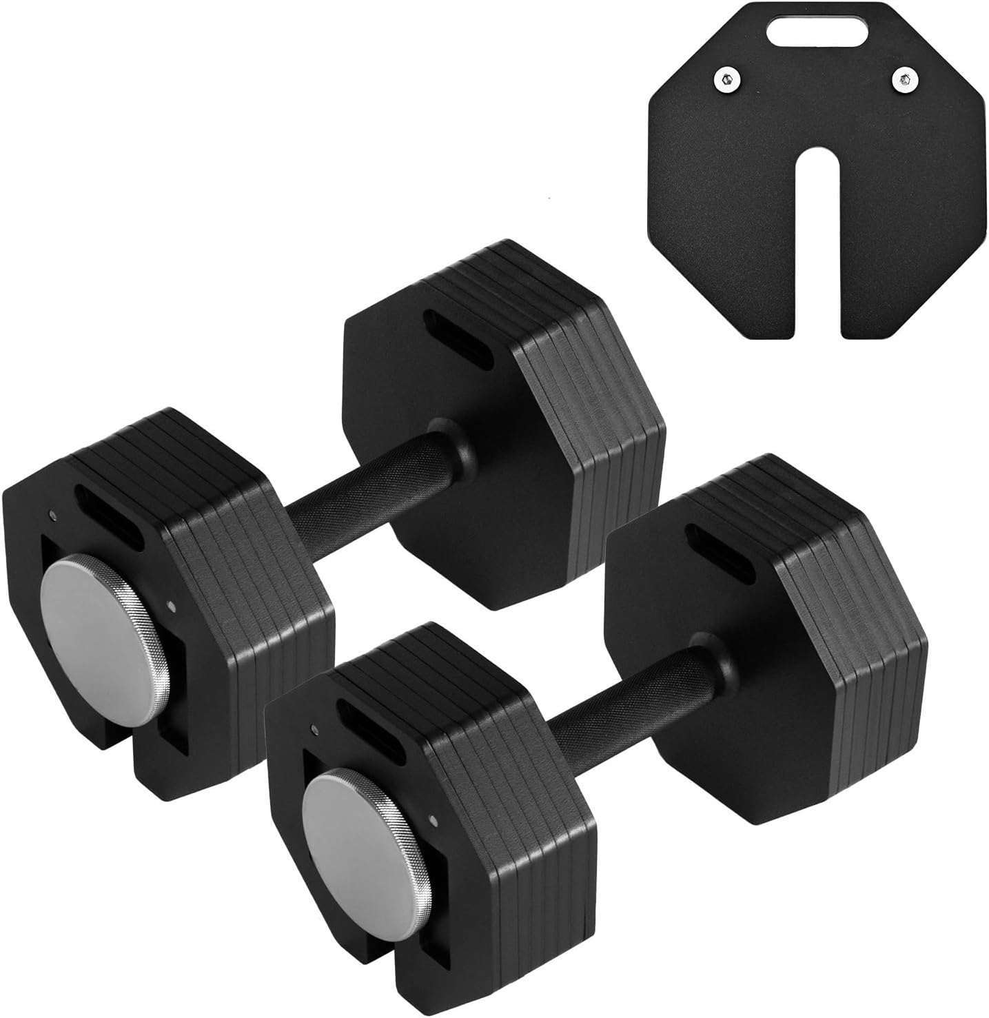 Adjustable Dumbbell Sets, Each 50/80/90/110/120LB Pairs Durable Steel Build, Free Weights Dumbbells Set of 2 with Anti-slip Handle, For Full Body Home Gym Workout Home Strength Training Equipment 50/80/90/110/120LBSX2