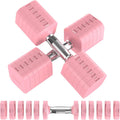 Hezeyferg 30.8LB Adjustable Dumbbell Set, Each Adjustable Weight Dumbbell with 6 Levels 4.4/6.6/8.8/11/13.2/15.4lb, Hand Weights Set for Men/Women Home Gym Exercise Workout