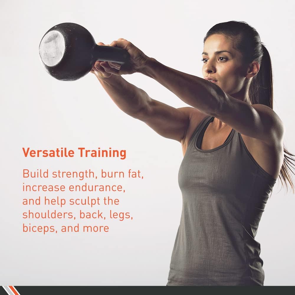 Body Sport Cast Iron Kettlebell - Professional Weight Training Equipment for Home & Gym Workouts