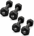 Neoprene Hexagon Dumbbells with Cast Ergo Handle (1 to 15lbs Pack of 1, 2, 4) | Durable Anti-Slip Exercise & Fitness Strength Training Free Weights for Home Gym | Black | For Men & Women