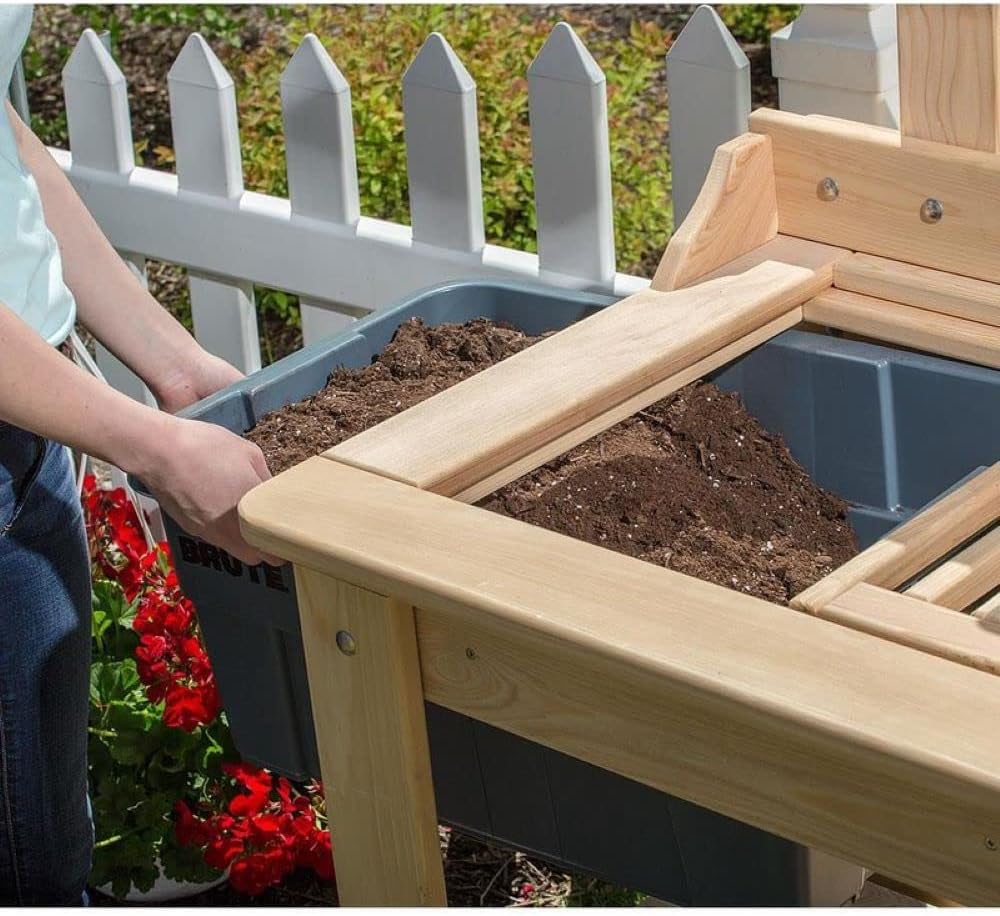 Lehman's Outdoor Gardening Potting Table Workstation, Cypress Wood