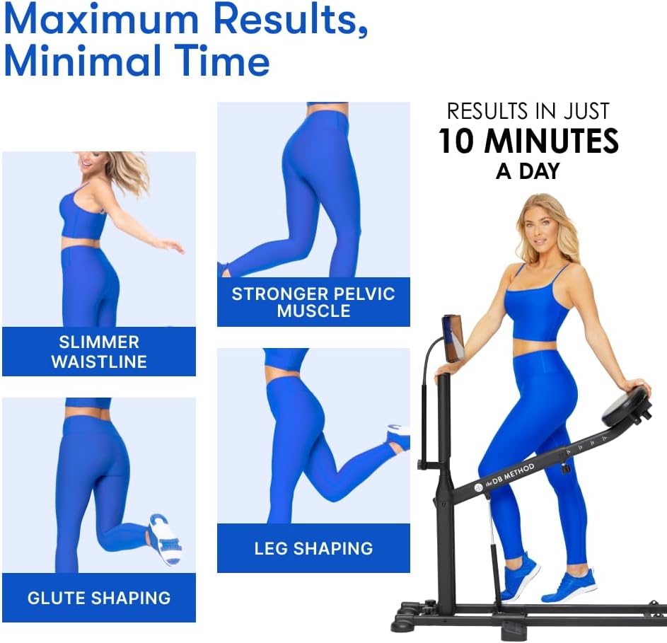 The DB Method Squat Machine, Workout Equipment for Home Gym, Exercise Leg and Glutes, Low Impact Lower Body Fitness Workouts, Training for Total-Body, Easy Setup, Foldable for Storage