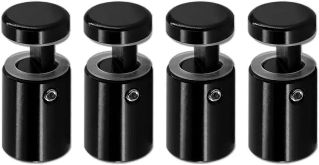 Side Clamp Standoffs 3/4' x 1', Edge Grip Sign Standoffs for Glass, Burglarproof Sign Standoff for Glasses