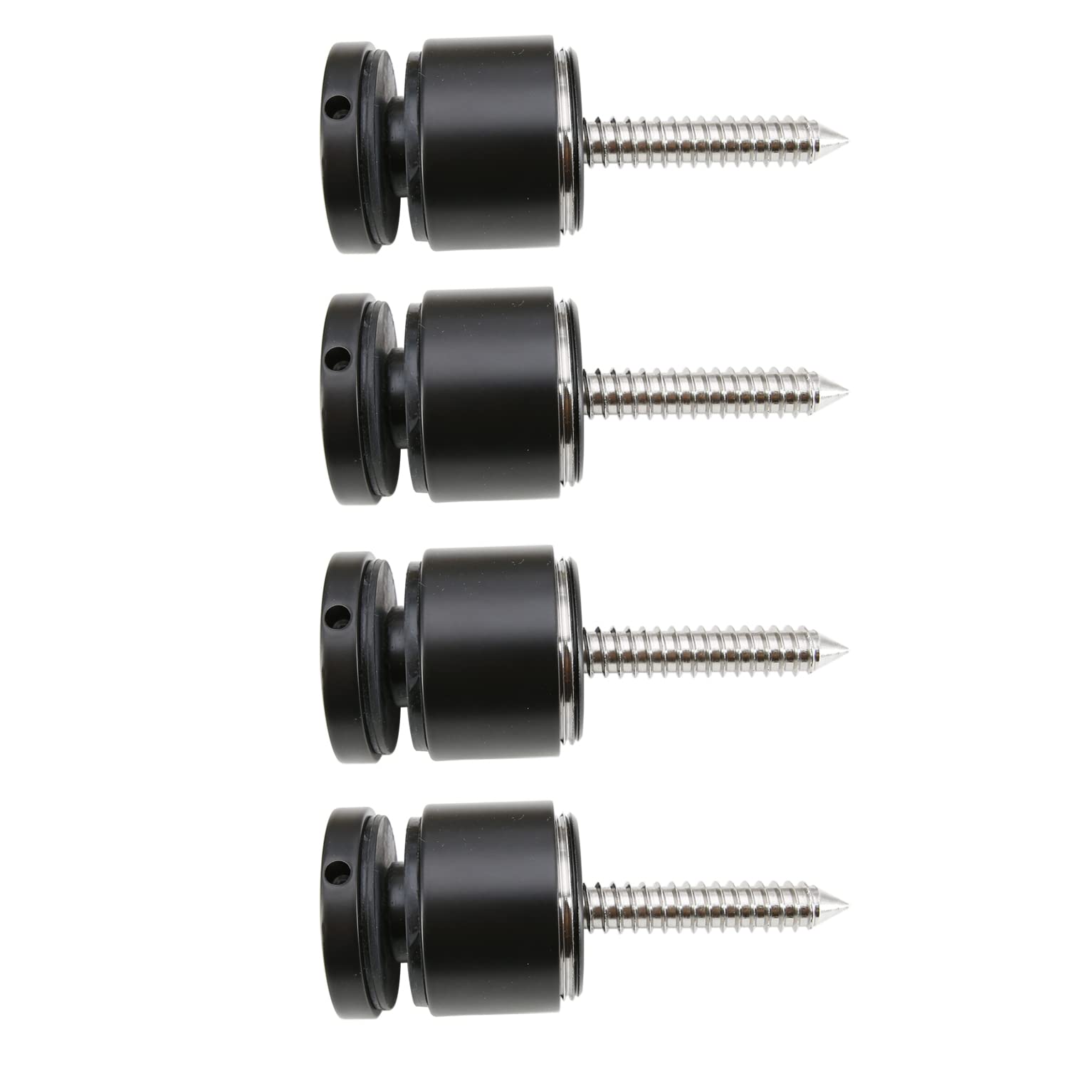 Stainless Steel 316 Grade 1-31/32 in (50mm) Diameter Adjustable Glass Standoff, 1-3/16 in Projection, Matt Black Finish, SO-30B, 4 Pieces