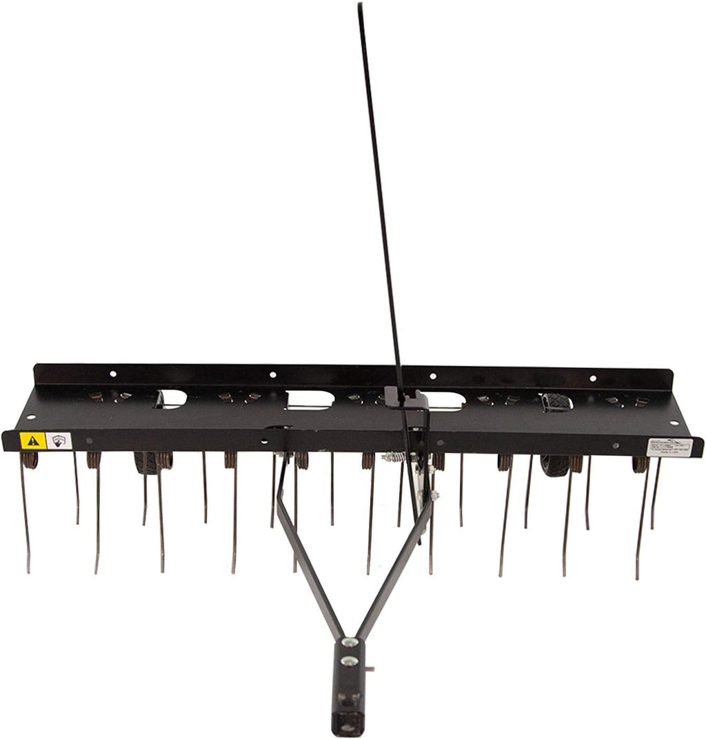 Brinly DT-402BH-A Tow Behind Dethatcher with Transport Mode, 40', Matte Black