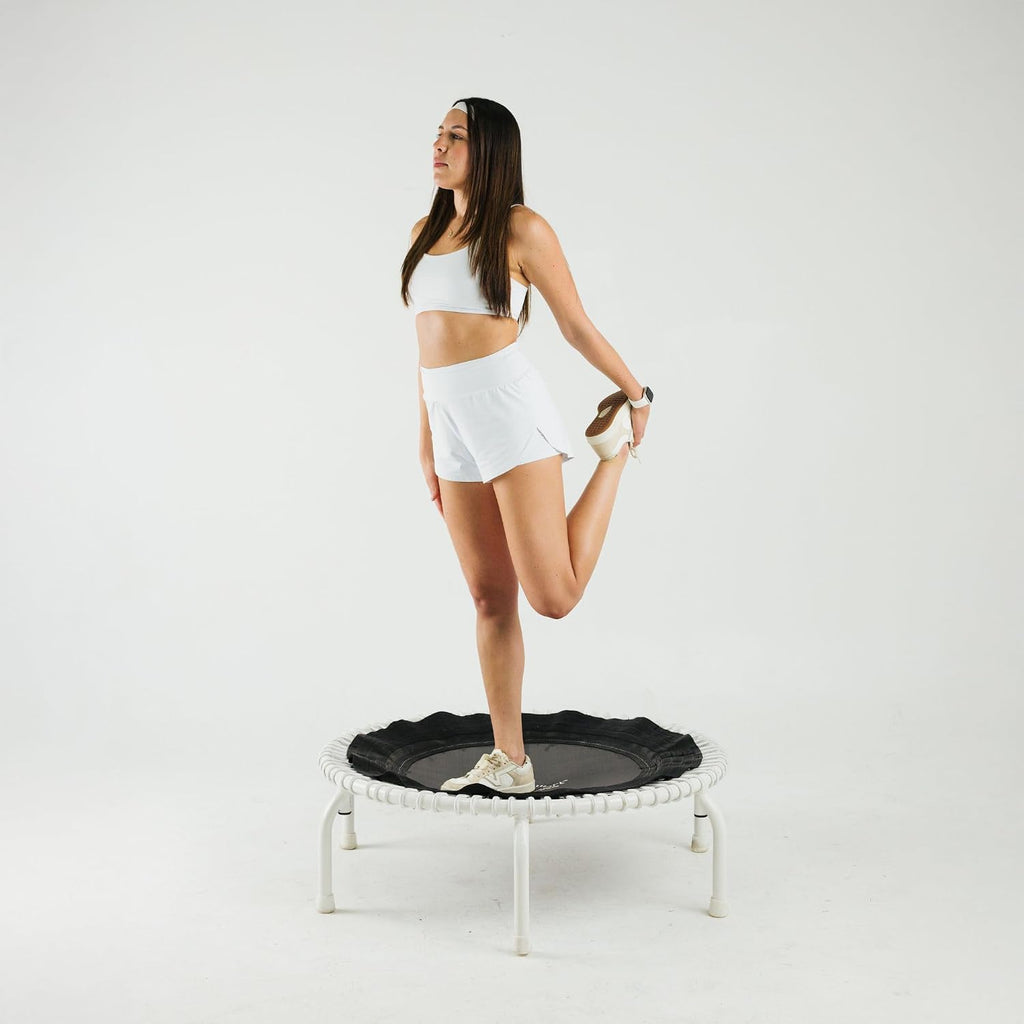 JumpSport 350 PRO 39 Inch Fitness Trampoline Indoor Rebounder Cardio Workout Equipment 300 lb Capacity