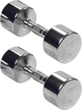 Professional Chrome Dumbbell with Ergo Grip, Heavy-Duty Solid Steel Knurled Handles Hand Weights for Exercise Muscle Toning Home Gym Workout and Training - 2.5 LB - 50 LB Pack of 1, 2 & 4