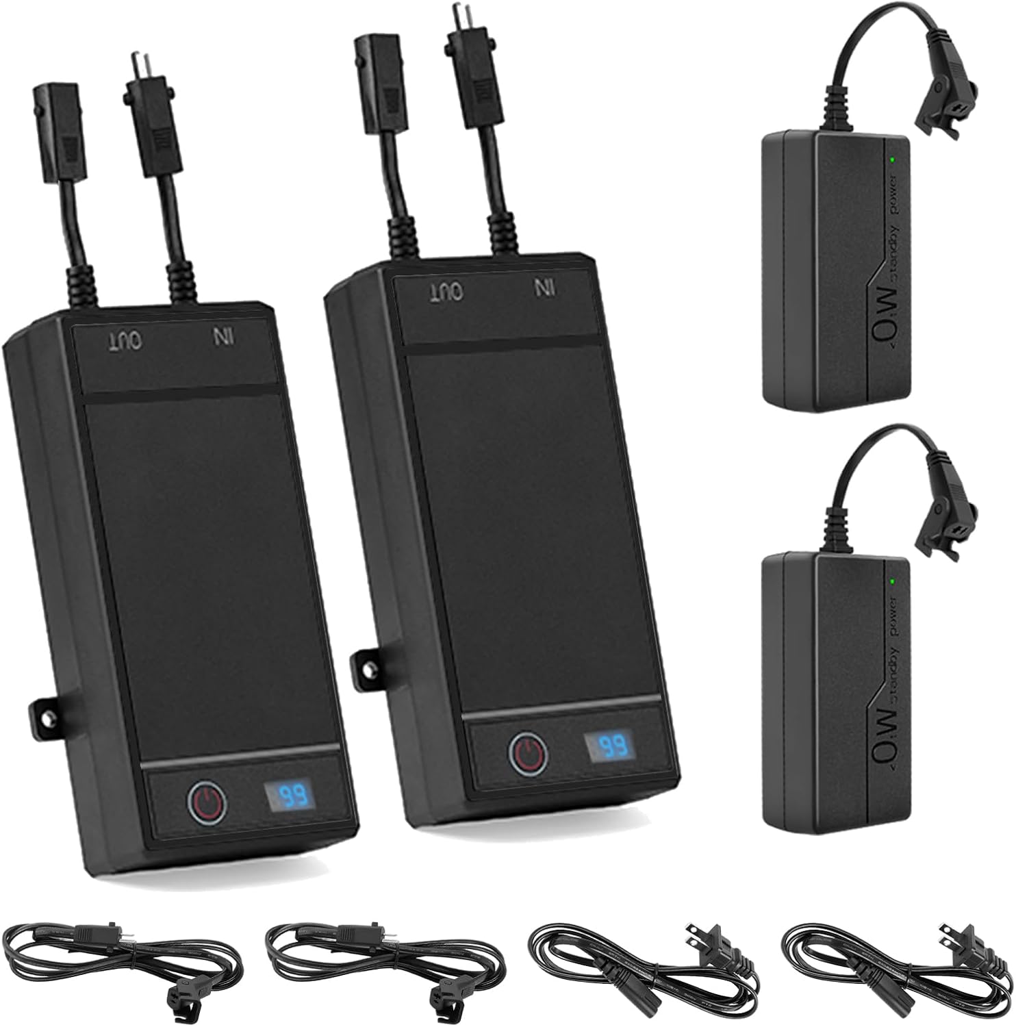 2 Rechargeable Battery Packs for Reclining Furniture, 2500mAh Universal Wireless Recliner Battery Charger for Electric Recliner, Sofas, Lift Chairs, Couch, 2-Pin Connection Reclining Furniture