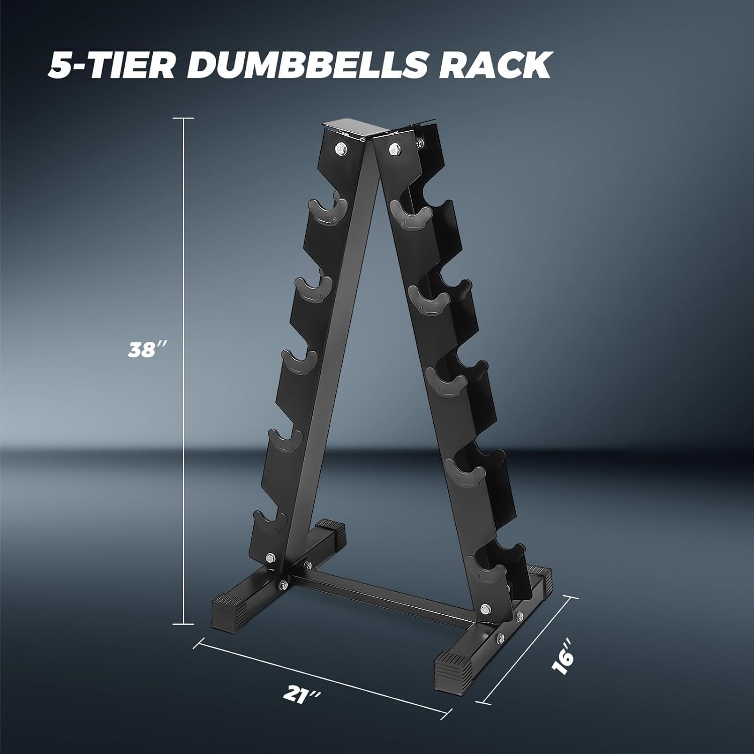 RitFit Rubber Coated Hex Dumbbell Set with Rack, 5-780LB for Home Gym Strength Training, Anti-Slip Knurled Handle, Hexagon Anti-Roll, Heavy-Duty Storage Rack