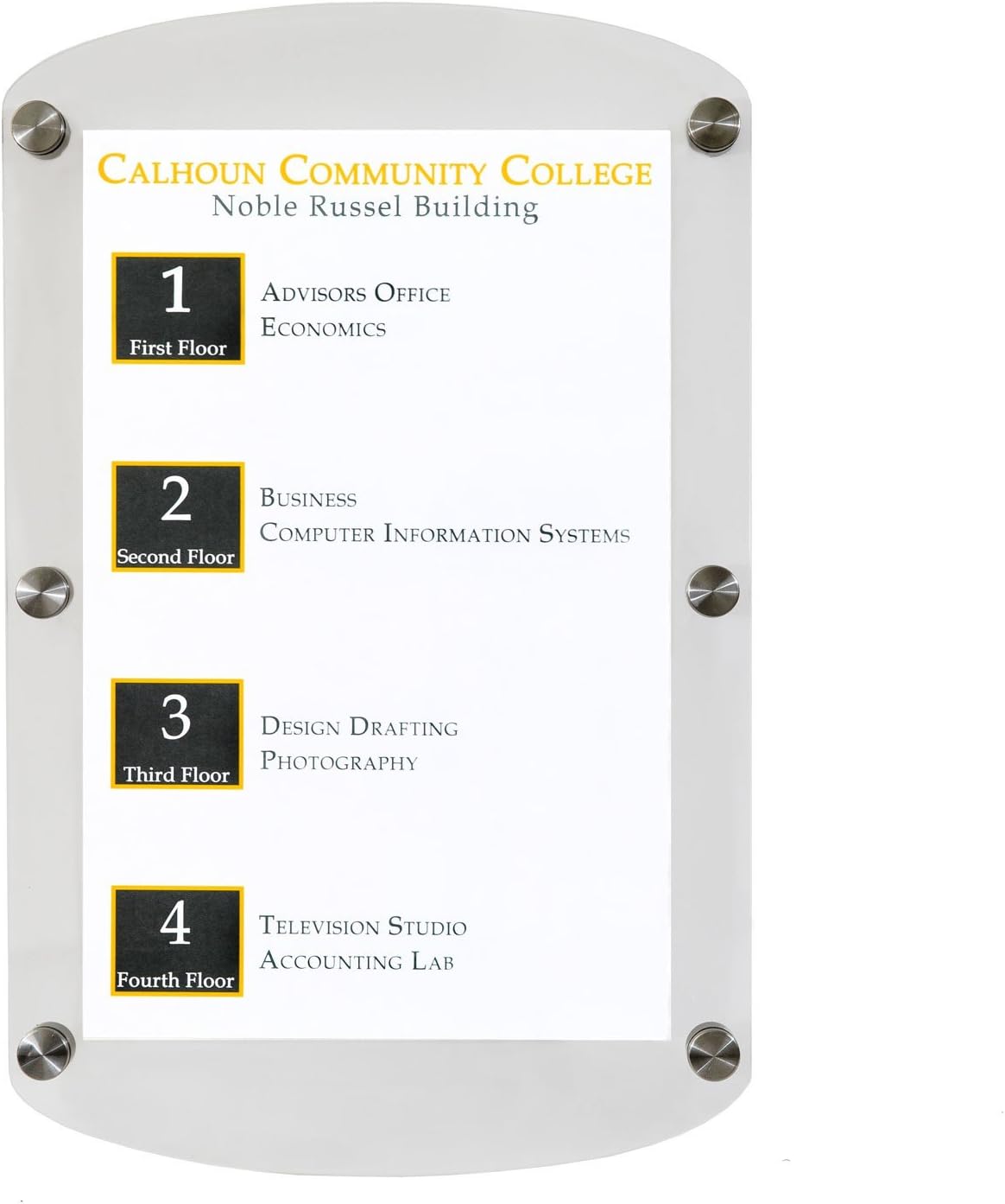 Source One Deluxe Clear Acrylic Standoff Sign Holders 1 Sign, 2 Sign & 3 Signs Available (2 Sign, 1 Pack)