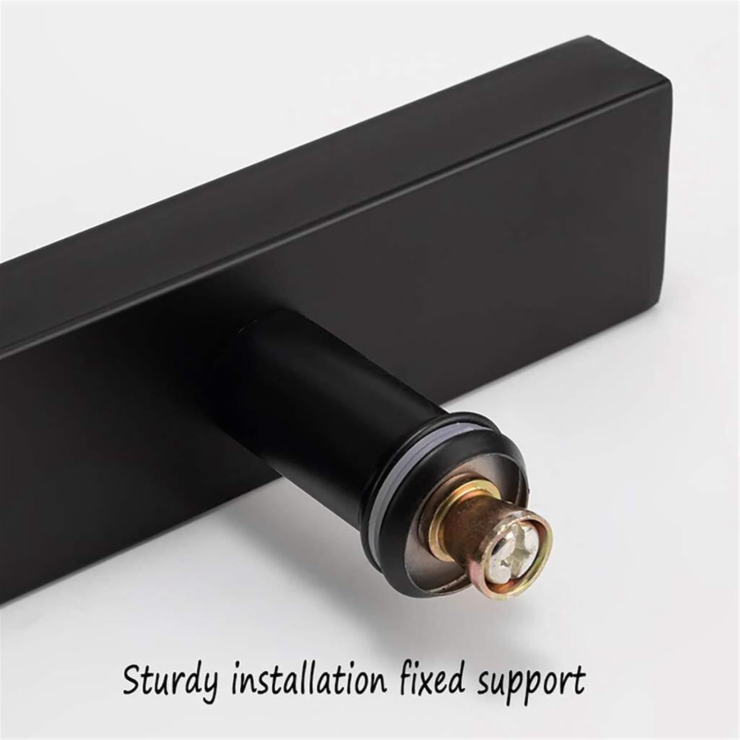 Door Handle Solid Standoffs Commercial Stainless Steel Office Push-Pull Door Glass Door Wooden Door Sliding Door Handle Black Square Tube Handle (Size : 800x600mm)