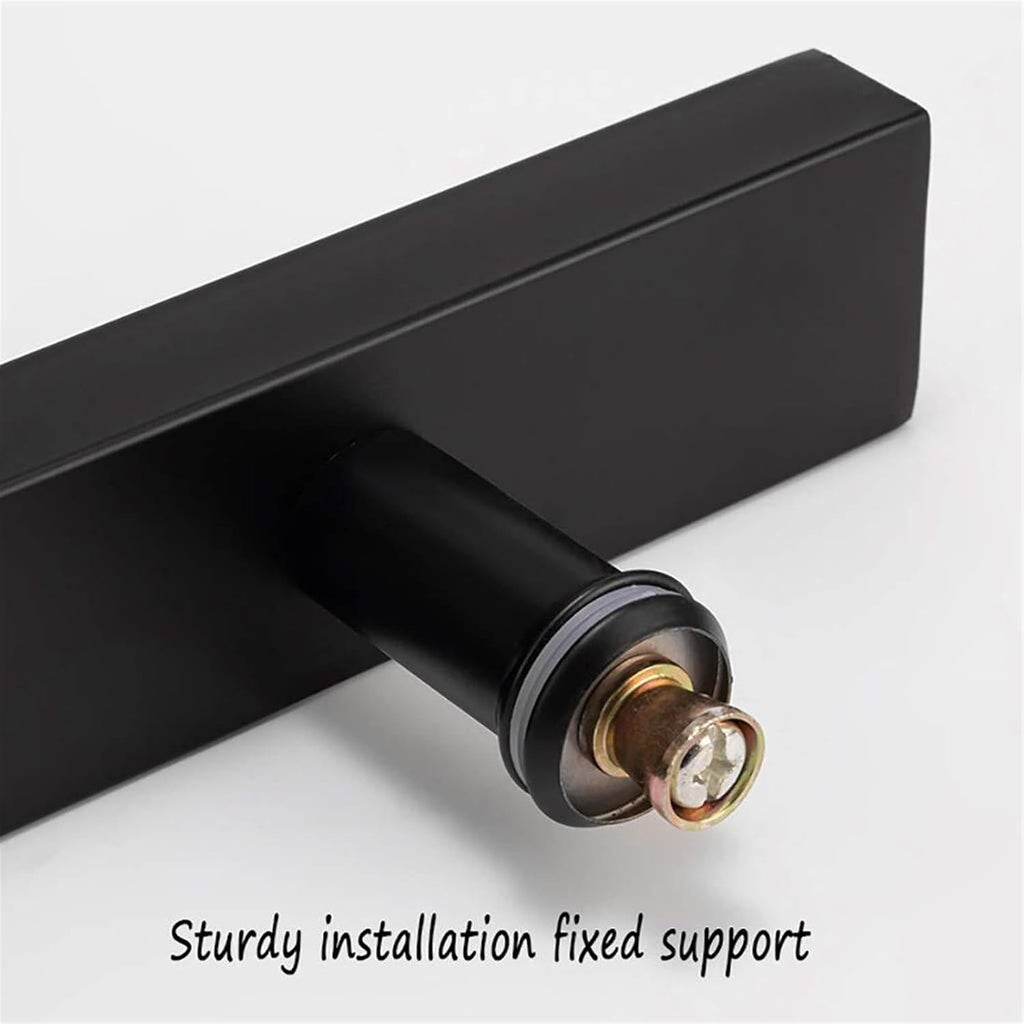 Door Handle Solid Standoffs Commercial Stainless Steel Office Push-Pull Door Glass Door Wooden Door Sliding Door Handle Black Square Tube Handle (Size : 1200x800mm)