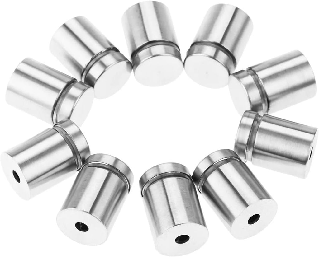 Standoff Fixings， 20Pcs Standoff Fixings,Stainless Steel Advertising Sign Standoff Screws Bolts Holder Advertisement Nails Mounts Screws 19x25mm