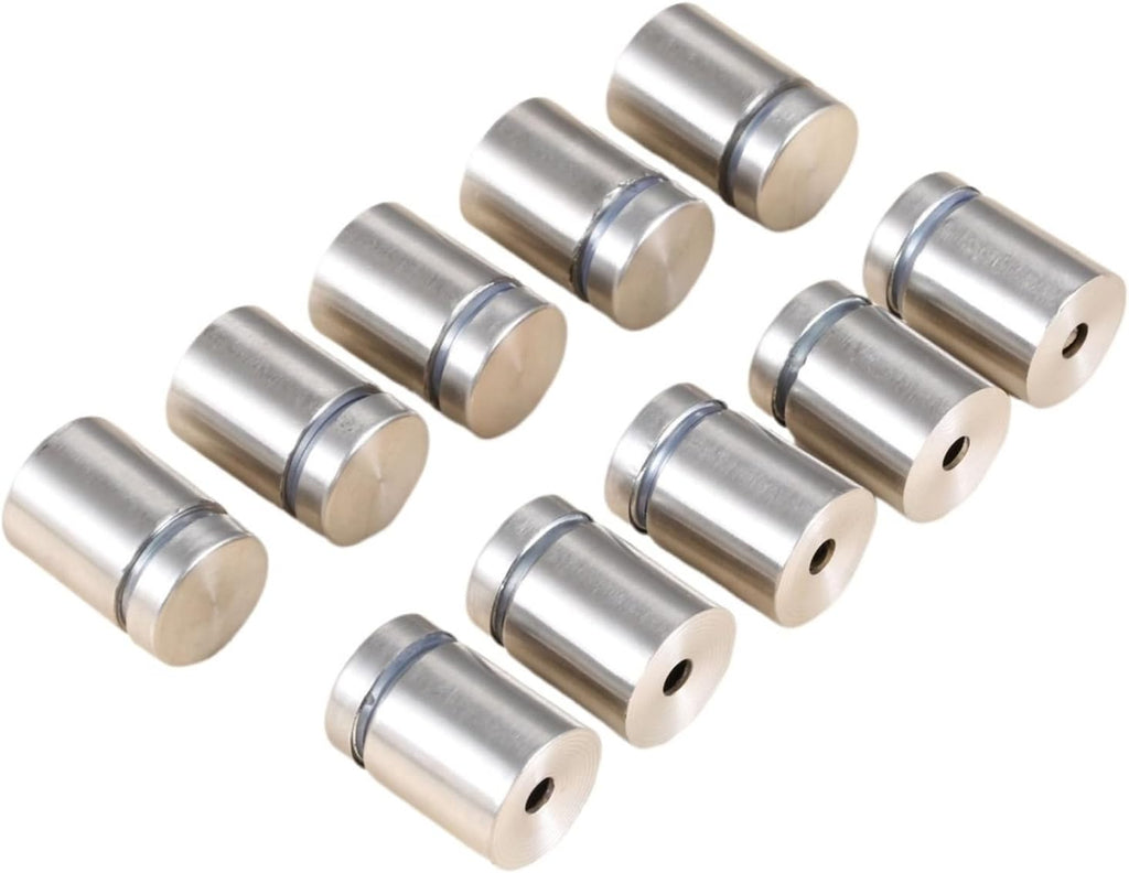 Standoff Fixings， 20Pcs Standoff Fixings,Stainless Steel Advertising Sign Standoff Screws Bolts Holder Advertisement Nails Mounts Screws 19x25mm
