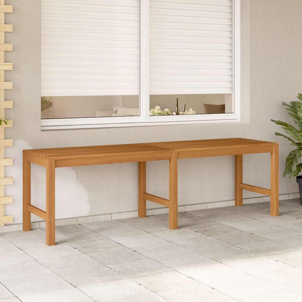 vidaXL Solid Teak Wood Patio Bench Garden Outdoor Terrace Balcony Park Indoor Hallway Wooden Seat Seating Sitting Chair Furniture 59.1'