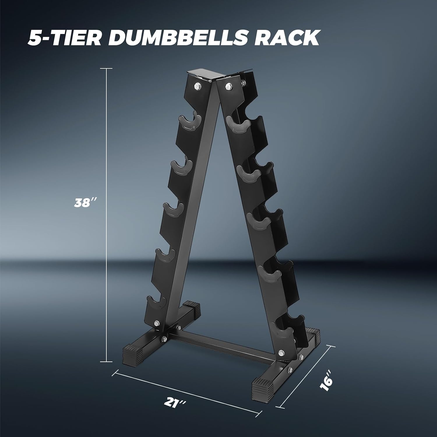 RitFit Rubber Coated Hex Dumbbell Set with Rack, 5-780LB for Home Gym Strength Training, Anti-Slip Knurled Handle, Hexagon Anti-Roll, Heavy-Duty Storage Rack