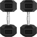RitFit Rubber Coated Hex Dumbbell Set with Rack, 5-780LB for Home Gym Strength Training, Anti-Slip Knurled Handle, Hexagon Anti-Roll, Heavy-Duty Storage Rack