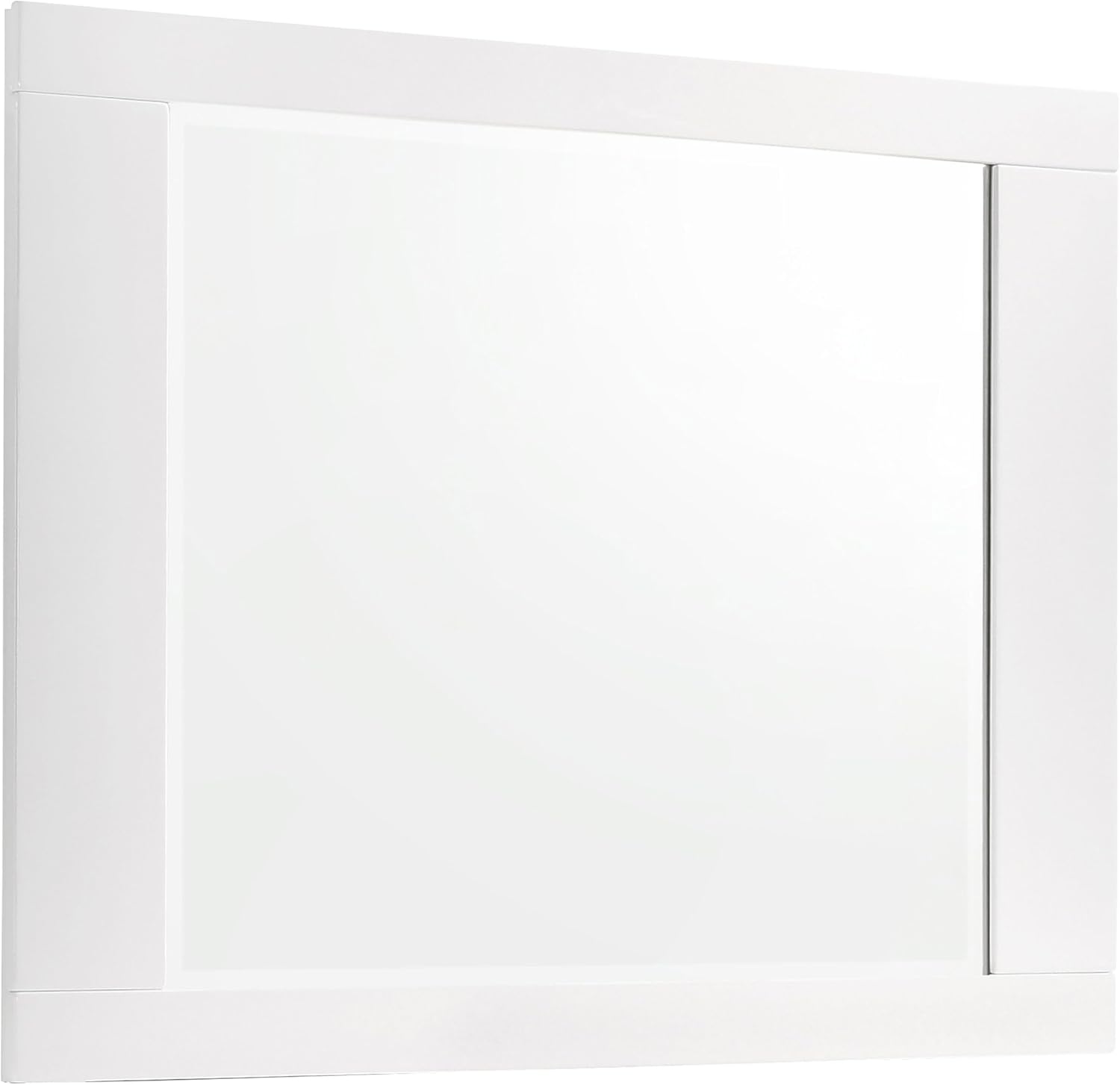 Coaster Home Furnishings Felicity Contemporary 5-Piece Bedroom Set Full Size LED Panel Bed Frame 49-inch Headboard White High Gloss 203500F-S5