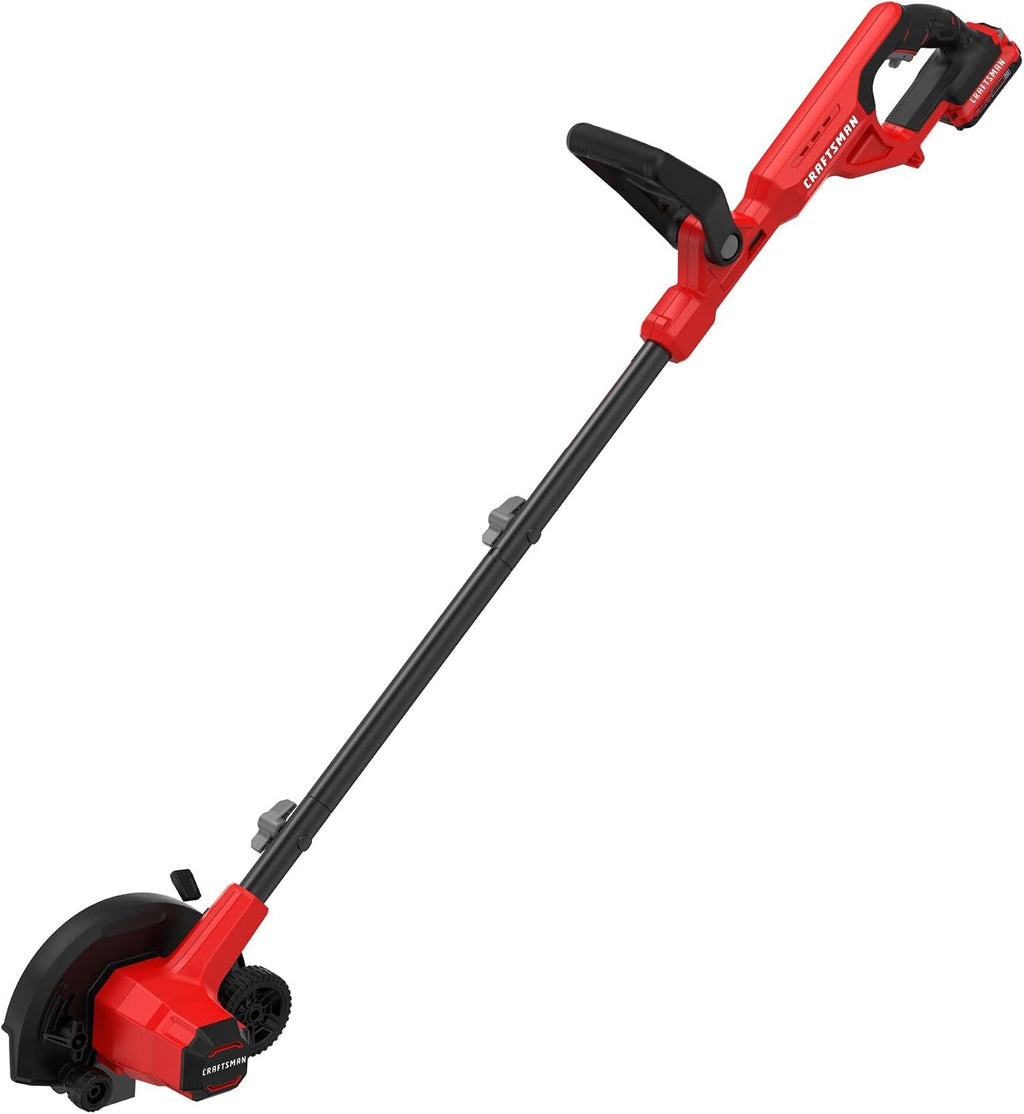 CRAFTSMAN Cordless Edger Lawn Tool, 20V MAX Battery, Charger and Blade Included, Lightweight Lawn Edger, 7.5 in Cutting Width, 1000 Ft of Edging per Charge (CMCED400D1)